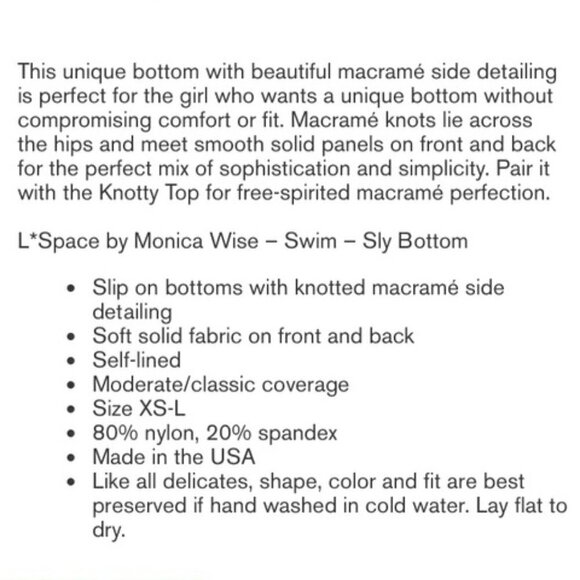 New L*Space Sly Bikini Bottoms in Seaglass NWT Size Large - Picture 4 of 12